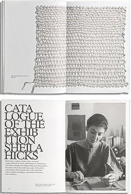 Weaving as Metaphor, catálogo de la artista Sheila Hicks diseñado por Irma Boom